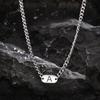 Stainless Steel Oval Pendant Classic A-Z Initial Letter No-fading Link Chain Necklaces for Men Women Fashion Minimalist Jewelry