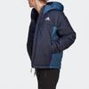 Adidas Color Block Letter Print Sports Casual Hooded Cotton Jacket Men Jacket Legendary-Ink-Blue Miracle-Grey HG8752