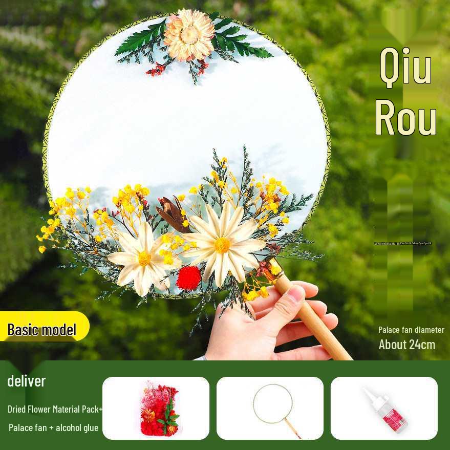 Dried Flower Fan DIY Kit for International Women's Day - Team Building & Handmade Gift