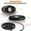 Pure White LED Rock Lights 4 Pods - Waterproof LED Underglow Underbody Glow Lamp
