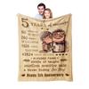 First Anniversary Blanket Flannel Soft Comfortable Home Blanket Warm Blanket Couple Couple Commemorative Gift