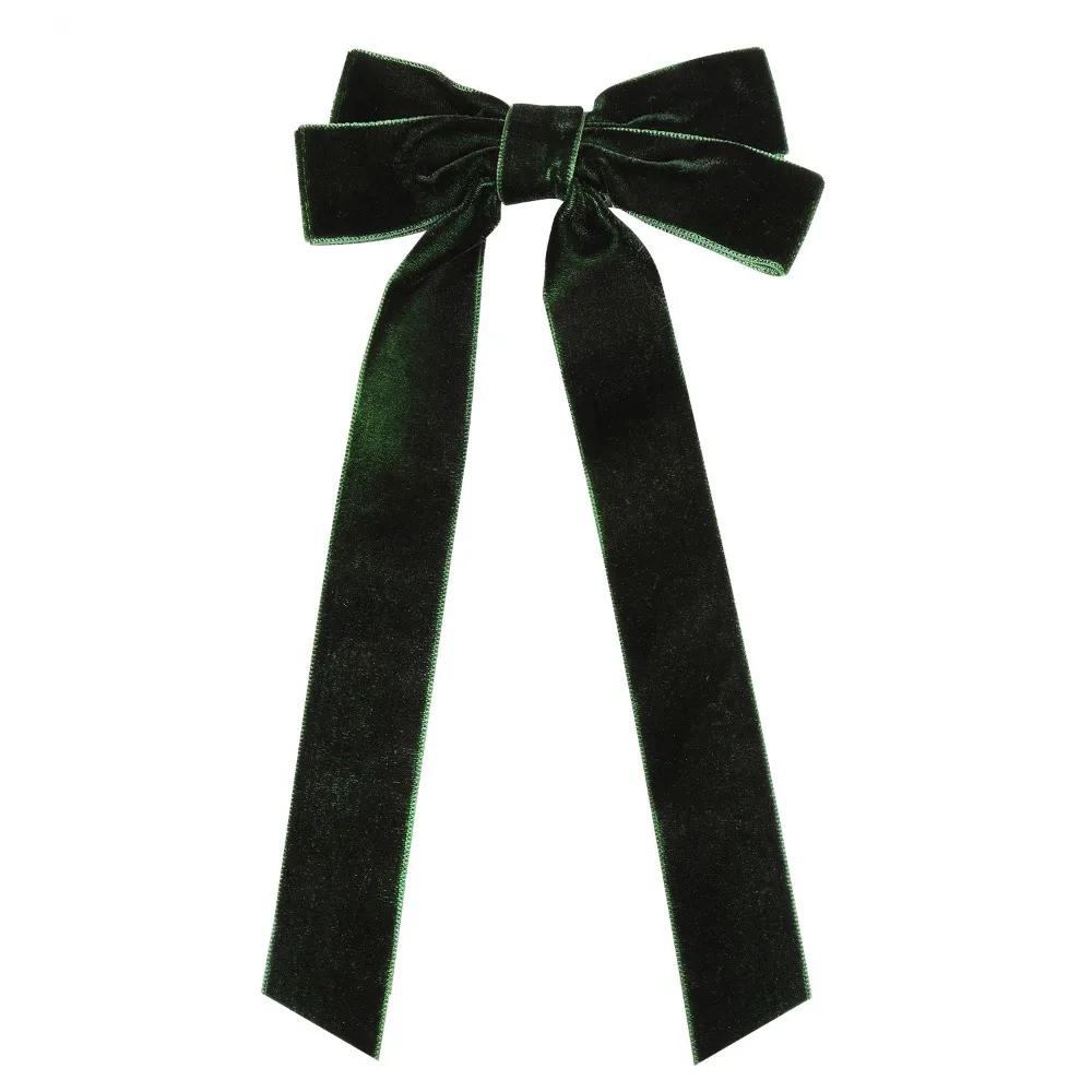 2Styles Velvet Bowknot Hair Clips для женщин Элегантные потные двойные банты Длинные заколки-кисточки Шпильки для укладки волос Корейские аксессуары