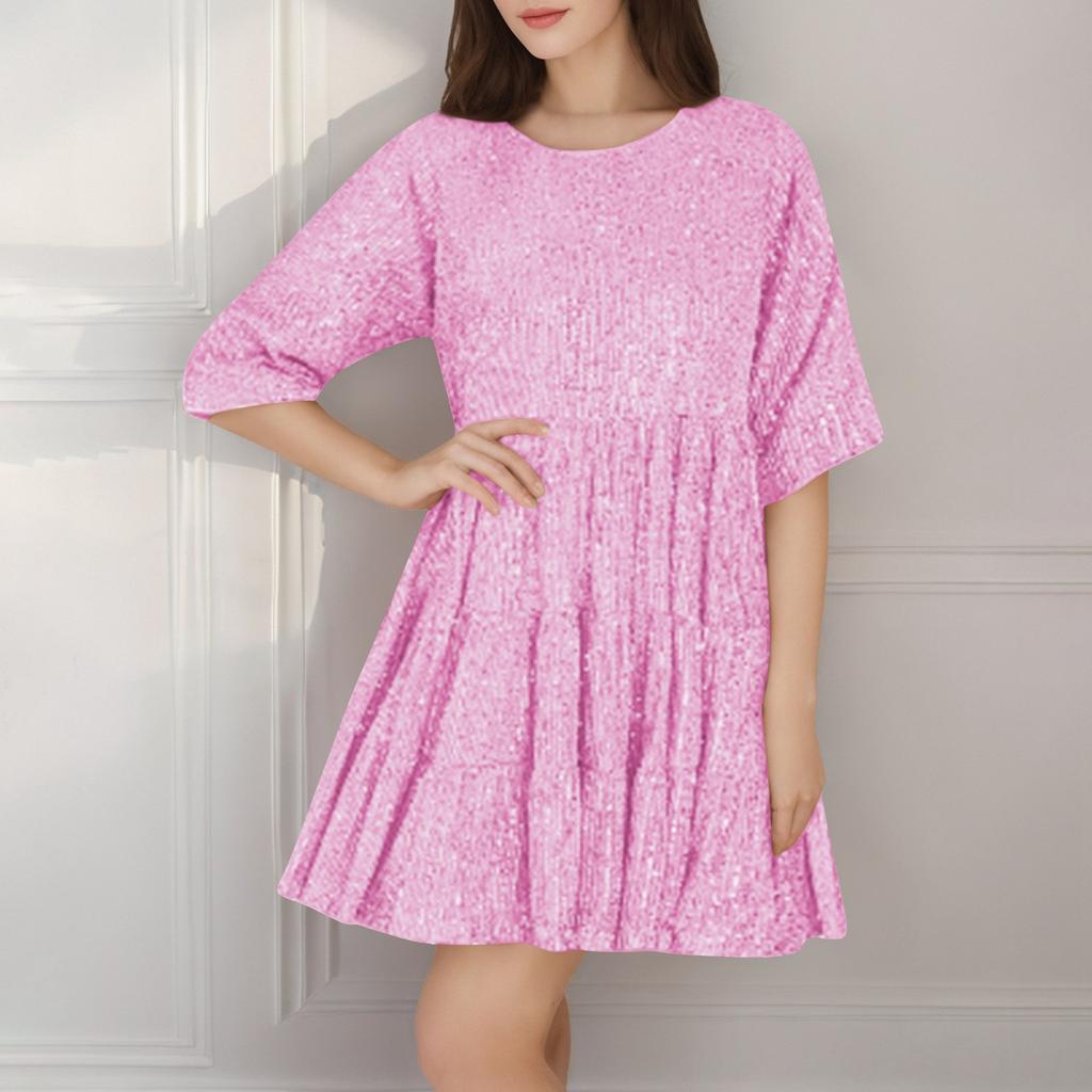 Женское модное однотонное платье с большим высоким воротом и длинными рукавами