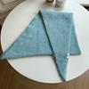 1Pc Triangular Scarf Warm Solid Color Soft Shawl Versatile Knit