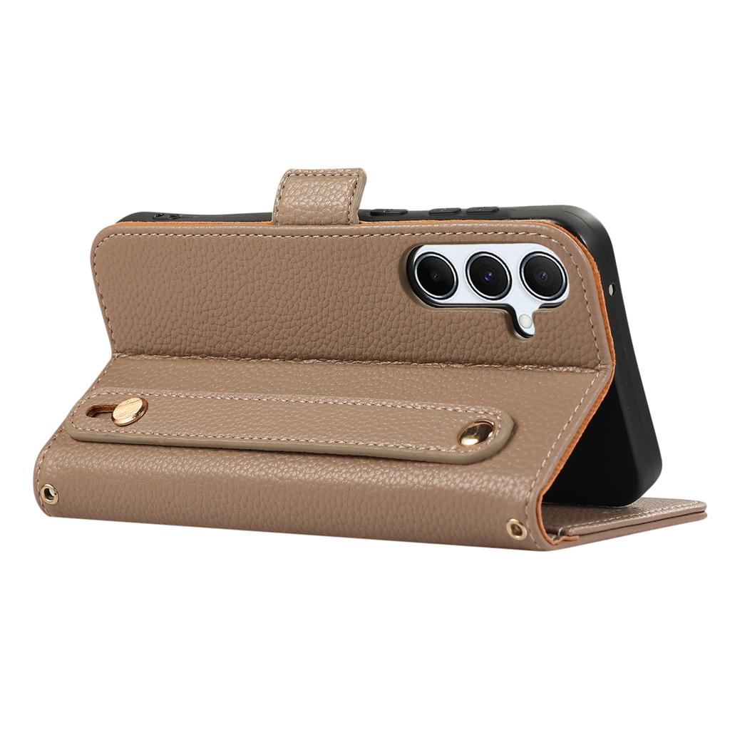 For Samsung Galaxy A15 5G/4G Leather Case with Card Holder, Straps, Shockproof Wallet Phone Cover