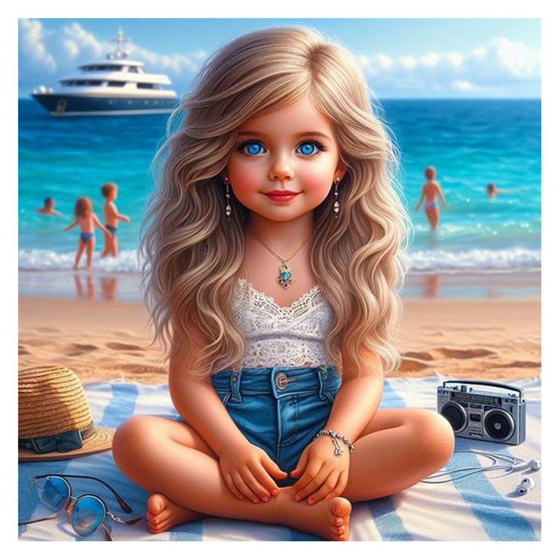 5D Алмазная мозаика с красивой мультяшной девушкой - Ручная вышивка крестом для декора дома и подарков