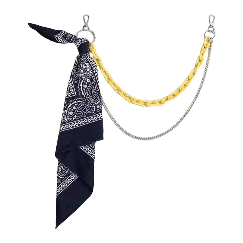 Флуоресцентный цвет Хип-хоп поясная цепь Цветок Бандана Поясной шарм Уличная цепь для брюк Цепь для джинсов Цепь для брюк Цепь для кошелька