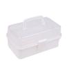 3 Layers Large Capacity Storage Box With Handle Foldable Plastic Portable Makeup Hairpin Organizer Nail Art Jewelry Box