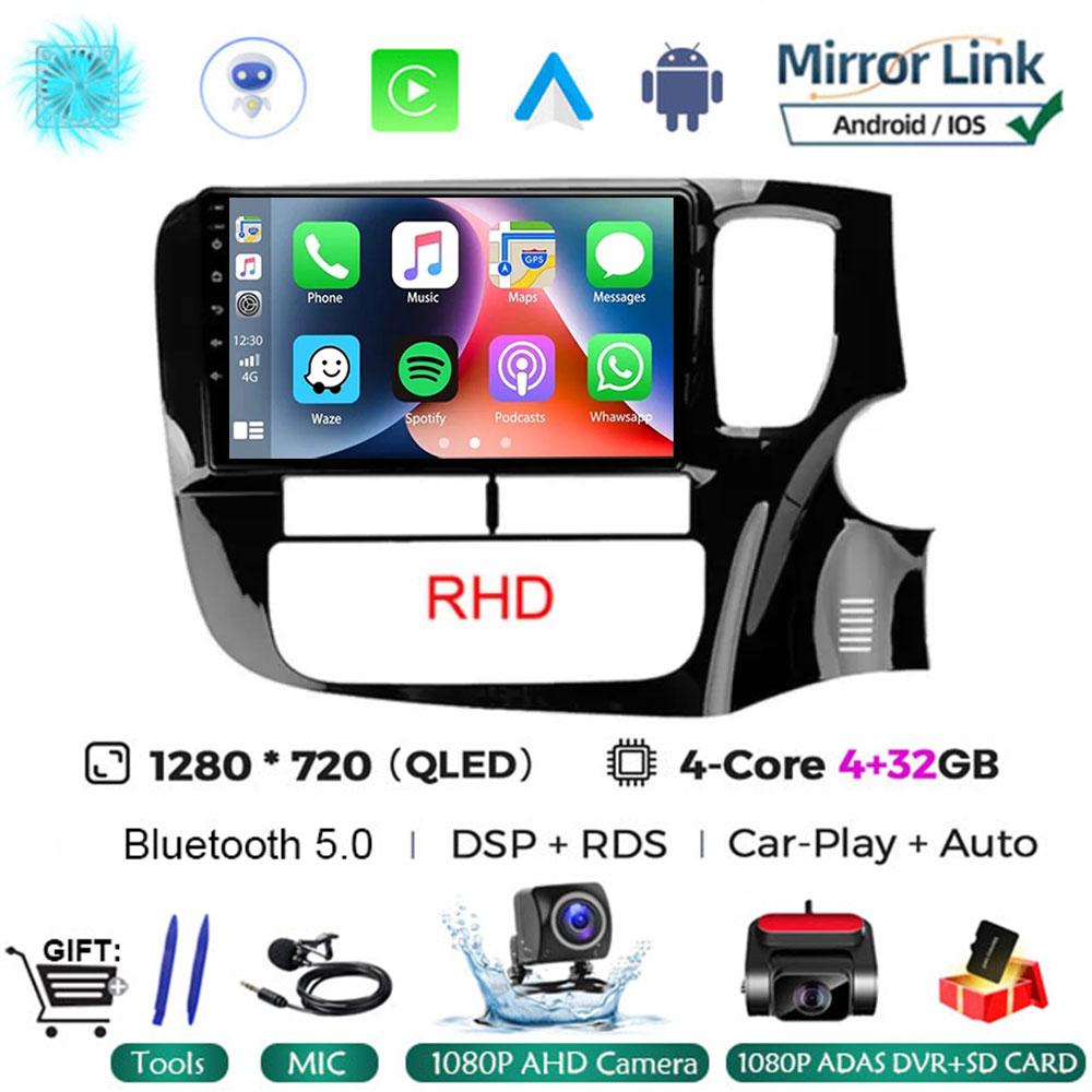 9-дюймовый Android 14 для Mitsubishi Outlander 3 GF0W GG0W RHD 2012 - 2018 автомобильное радио Авторадио Навигация GPS ADAS SWC Мультимедиа 4G