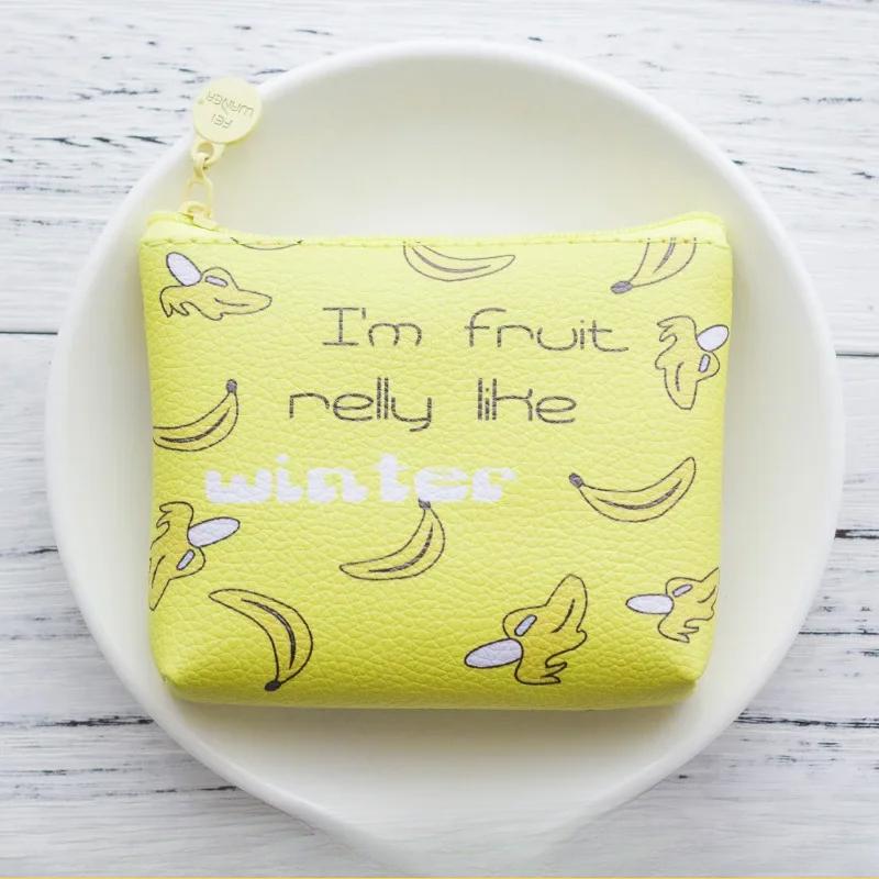 Милый мультяшный детский кошелек для монет женский кошелек с изображением животных и фруктов маленький кожаный женский детский кошелек мини-кошельки