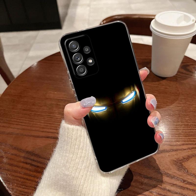 Крутой прозрачный чехол Marvel Ironman для Samsung Galaxy A57 A37 A56 A36 Чехлы A55 A54 A35 A26 A07 A17 A16 A06 A36 A15 Ударопрочный чехол