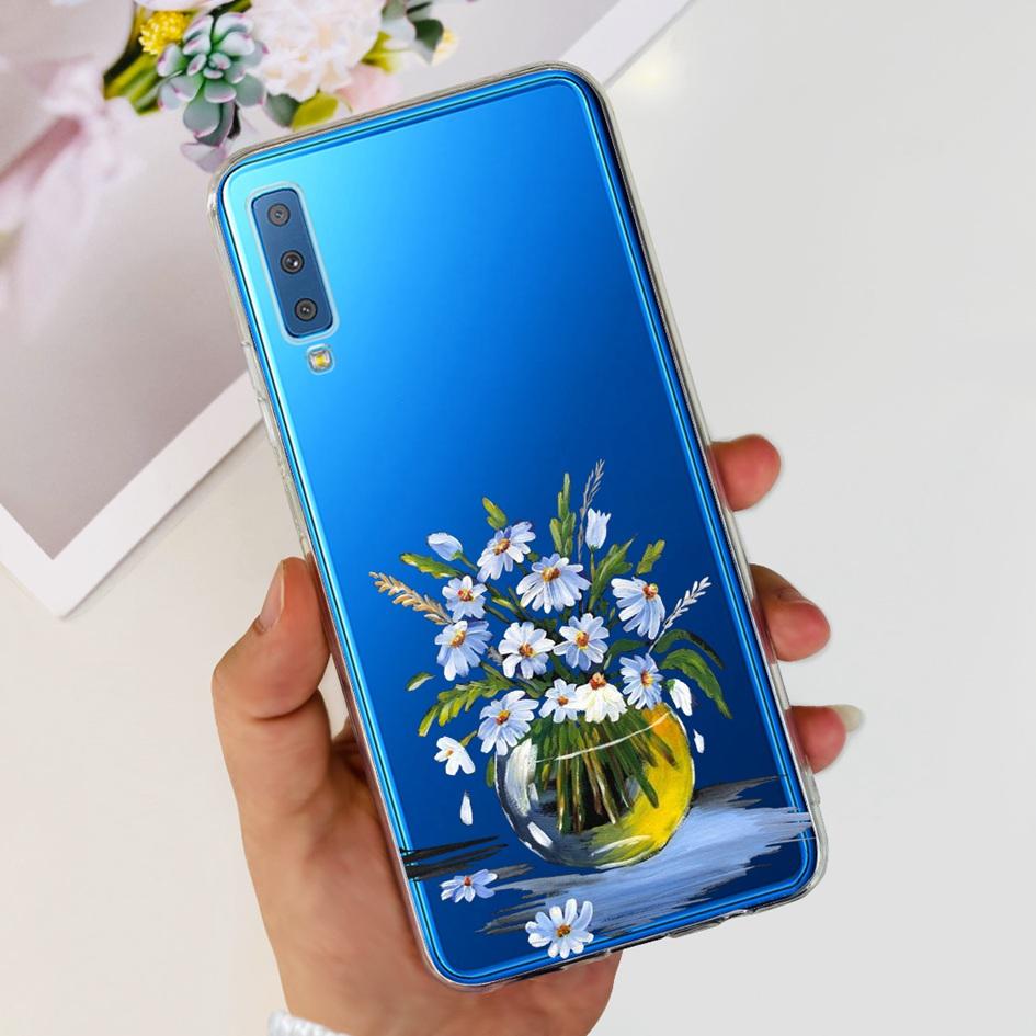 Силиконовый Чехол Для Samsung Galaxy A7 2018 Чехол A750 A750F Чехол Прозрачный ТПУ Модный Чехол Для Телефона Для Samsung A 7 2018 SM-A750F Fundas