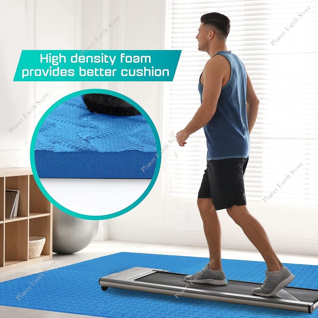 12 шт. Коврик-пазл для фитнеса 30*30*1 см Ева Соединяющиеся напольные плитки из пены для домашнего спортзала Напольные коврики для тренажеров с бортиком