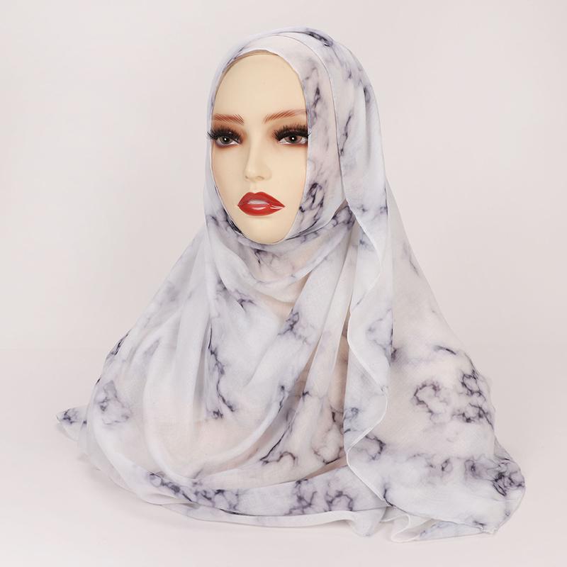 Watercolour Floral Shawl Scarf Muslim Modal Jersey Hijab Scarf Women Plain Soft Turban Tie Head Warps Headband Scarf