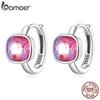 Bamoer 925 пробы серебро мокко флуоресцентные пряжки для ушей для женщин ювелирные изделия люксовый бренд серьги подарок