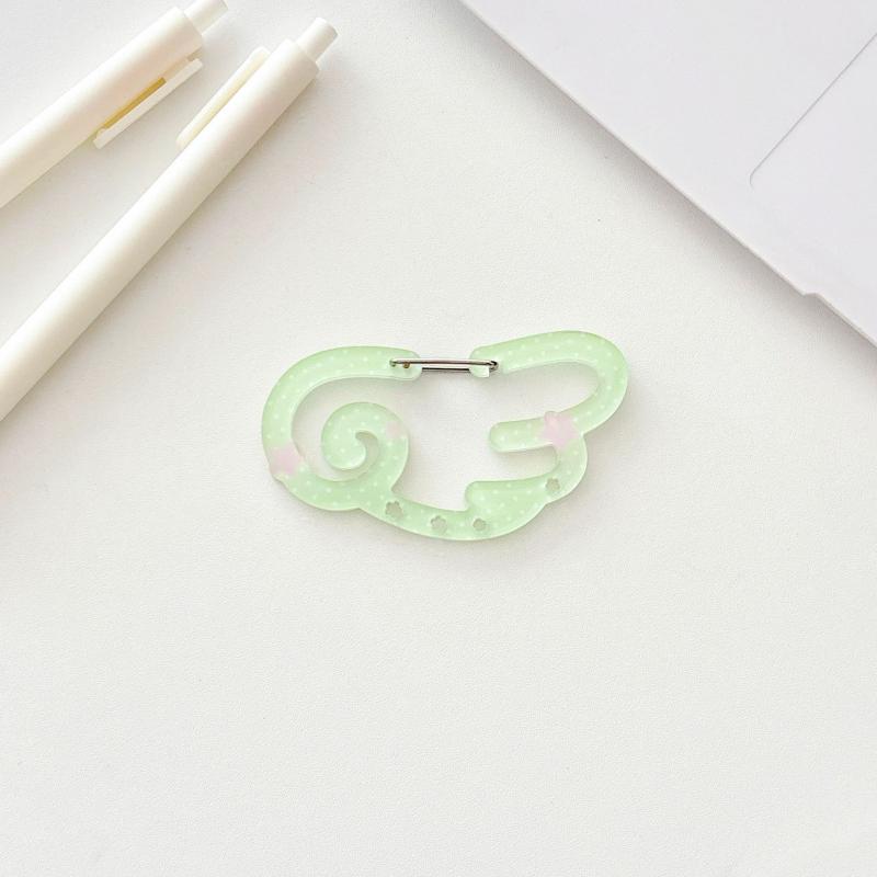 Карабин в форме крыльев в горошек, альпинистская пряжка, акриловая пряжка конфетного цвета, брелок для ключей, многоцелевое кольцо-крючок для рюкзака