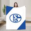 Фланелевое одеяло команды S-Schalke 04 Детское и взрослое Мягкое плед Зимняя спальня Покрывало Чехол для диван-кровати