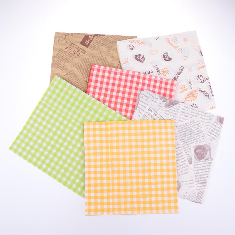 50 шт. Упаковка для выпечки Пакет для еды Жиронепроницаемый бумажный пакет Обертка для сэндвича, пончика, хлеба Гамбургер Кухонный аксессуар 18*18 см