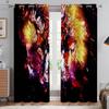 Шторы с принтом японского дракона из полиэфирного волокна для спальни, гостиной, спальни, окон, 2 шт.