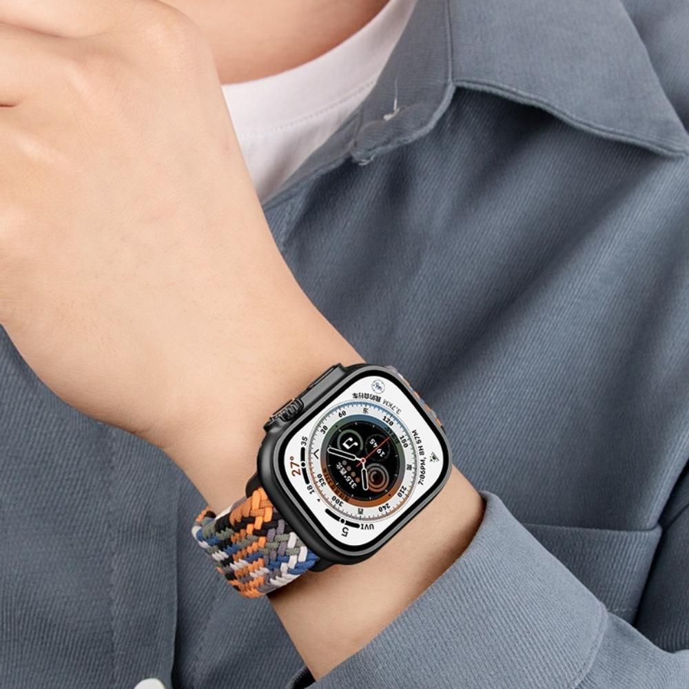 Плетеное нейлоновое петлевое ремешок для Apple Watch Ultra 3 2 49 мм 11 10 46 мм 42 мм 9 8 7 45/41 мм Магнитный ремешок iWatch 6 5 SE 44/40 мм Correa