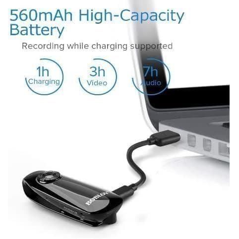 Mini Caméra - BOBLOV - 007 - Full HD 1080P - Noir - Connectivité Filaire