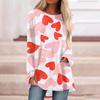 Женская футболка Love Heart футболка женская модная футболка Kawaii футболка с длинным рукавом женские топы футболки подарки подруге