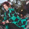 Аниме Demon Slayer Kamado Tanjirou Косплей Костюм Kimetsu No Yaiba Мультфильм Костюм Sutis Парики Хэллоуин Для Детей Взрослых CosParty