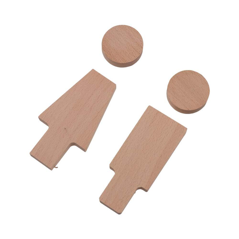2pcs/se Self-adhesive Bathroom Door Signs Antique Men's And Women's Toilet Sign Home Decor