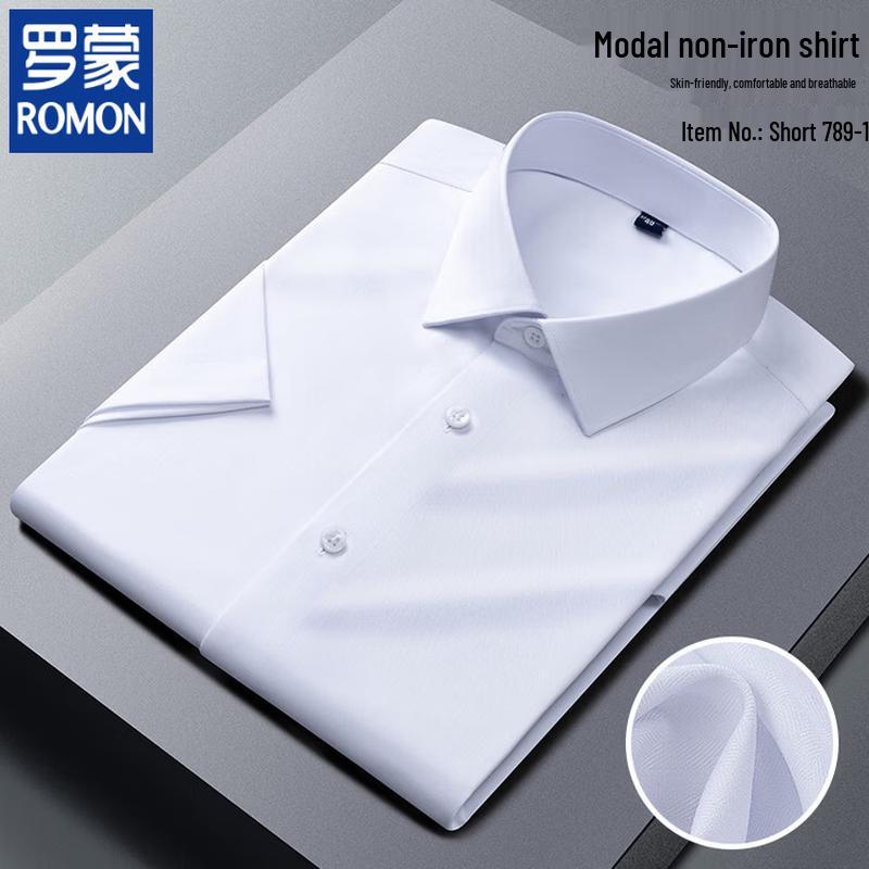ROMON Мужская рубашка business casual из модала, не требующая глажки