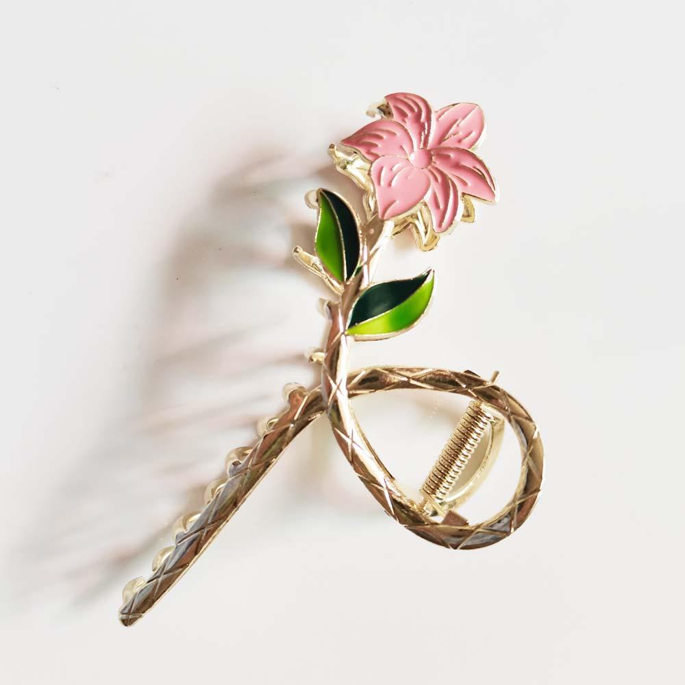 Новые женские металлические коготь для волос, элегантные заколки для волос с золотыми цветами, заколка-краб, повязка на голову, зажим для хвоста, головные уборы, аксессуары для волос, тиара