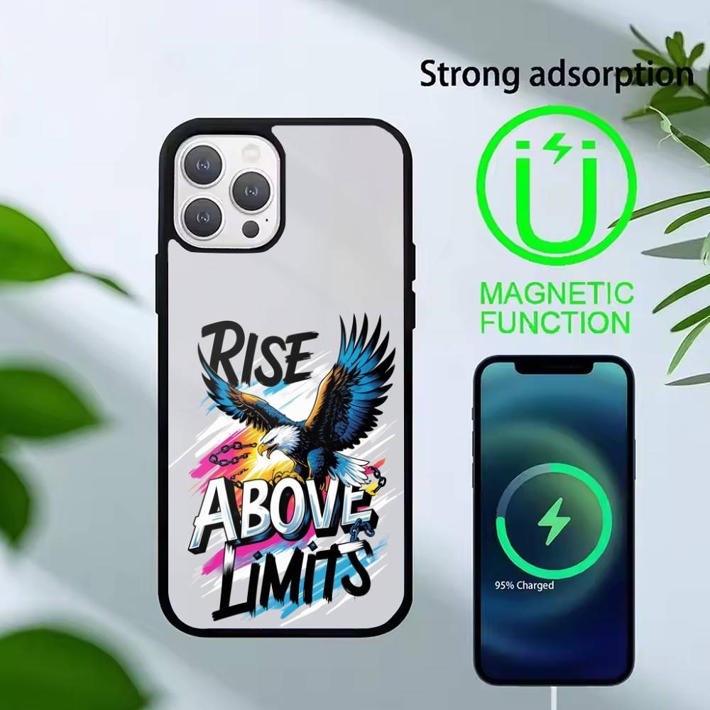 Cool Eagle Phone Case For iPhone17,16,15,14,13 Plus,Pro Max Magnetic For Magsafe Wireless Charging