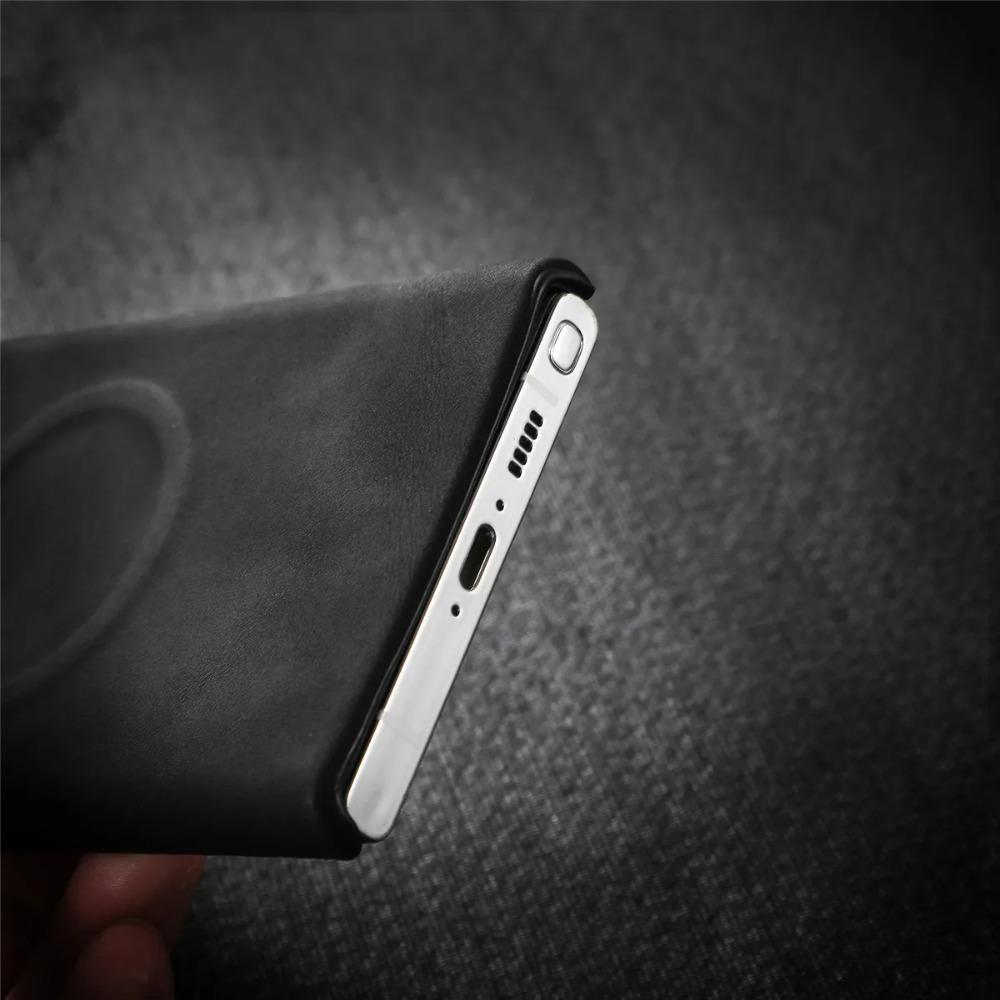 Мягкий чехол из овечьей кожи с защитой от падений для Samsung S26 Ultra S25 S24 S23 Plus, с поддержкой беспроводной зарядки, задняя крышка