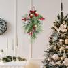 Christmas Teardrop Swag ,Door Wreath, Artificial Floral Garland ,Xmas Hanging Ornament for Home,