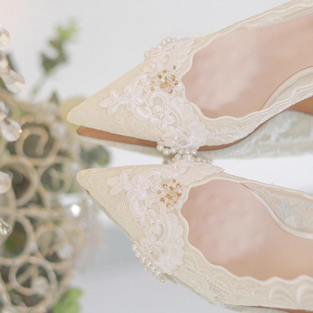 Французские красивые туфли-лодочки женские весна и лето 2025 новая фея стиль удобные с острым носком неглубокий вырез шпилька высокие каблуки женщины