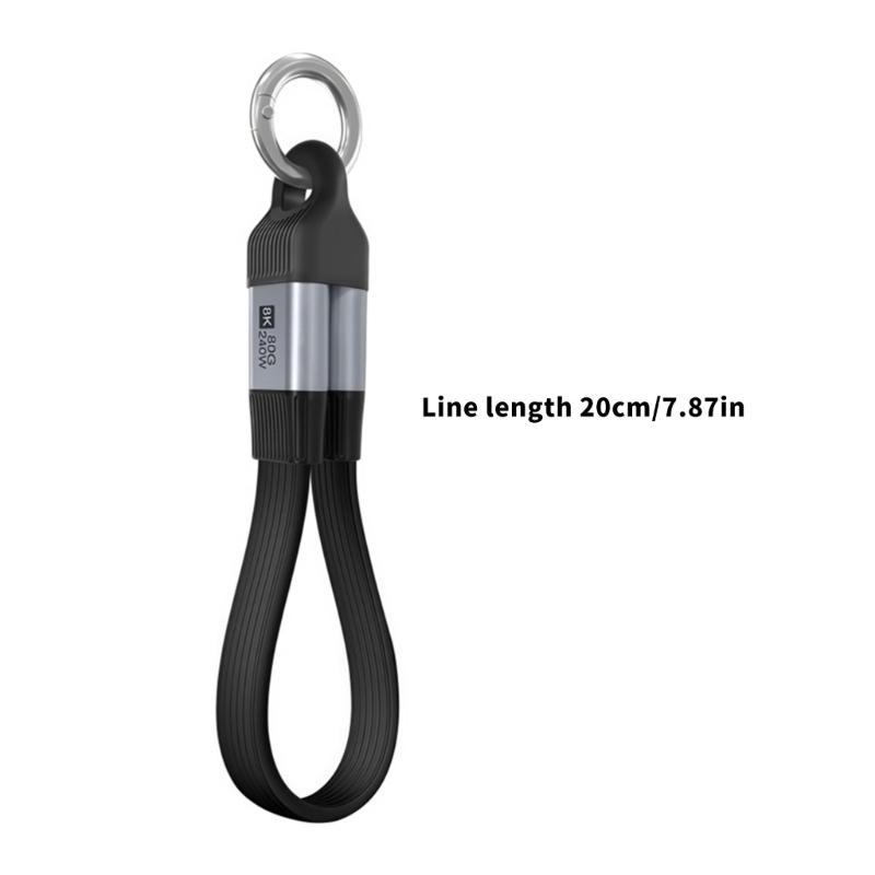Силиконовый кабель USB C на USB C 80 Гбит/с 8K@60 Гц 240 В Быстрая зарядка Кабель для передачи данных Видеокабель для смартфонов и ноутбуков