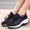 Mesh Breathable Platform Sport Shoes Woman Lace-up Knit Sock Shoes Patchwork Wedge Sneakers Women Tenis Feminino Chaussure Femme
