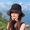 Wide Brim Women Double-sided Wear Bucket Hat Outdoor Foldable Sun Visor Panama Hats Girls Beach Travel Portable Fisherman Cap