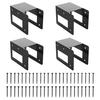 4Pcs Firewood Holder Brackets Firewood Log Storage Rack Brackets with Screws Heavy