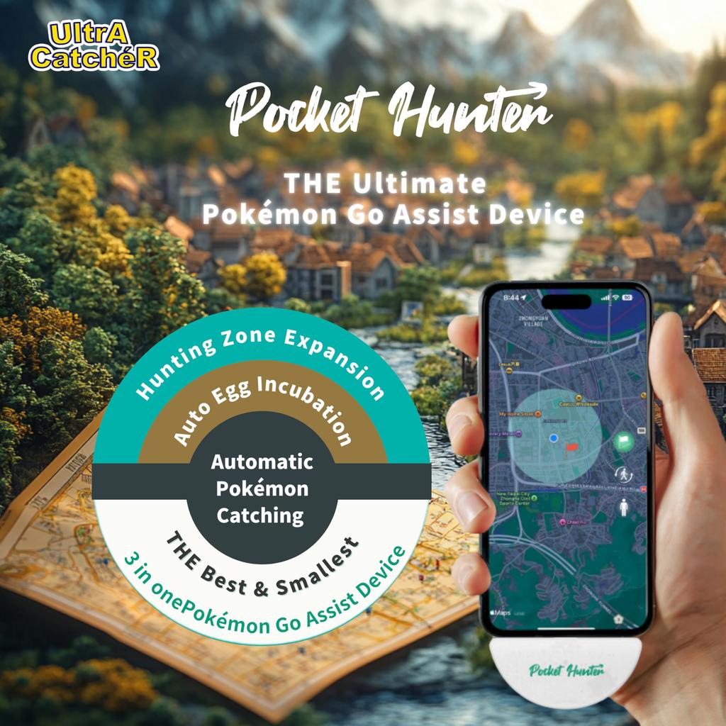 Pocket Hunter Device for Mobile Gaming Plug and Play No Charging Required LED Pairing Charging – Auto-Catch USB-C & Pass-Through