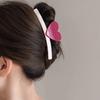 Новые розовые заколки-крабы для волос в форме сердца большого размера для женщин и девочек, милые аксессуары для волос, заколка-краб в форме прямоугольника