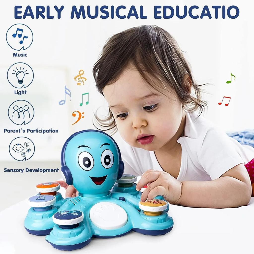 Baby Musical Toys Learning Toys for Toddlers Octopus Music Toys Preschooler Musical Educational Instruments Toy for Birthday