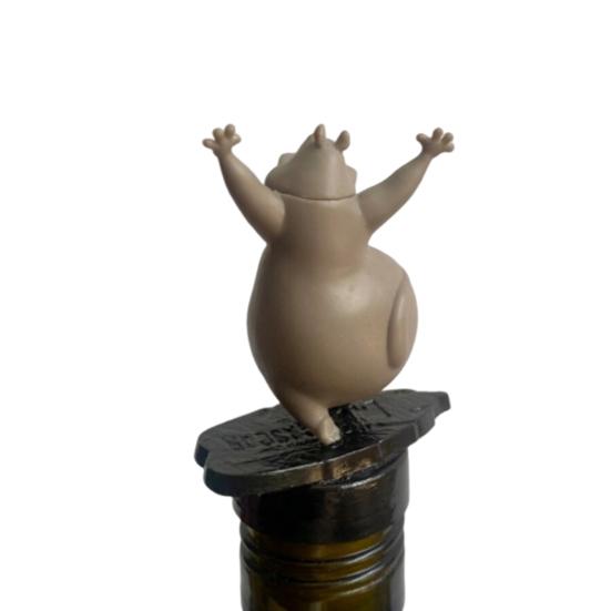 Пробка для бутылки вина в виде бегемота, забавная пробка для напитков в виде головы животного-бегемота