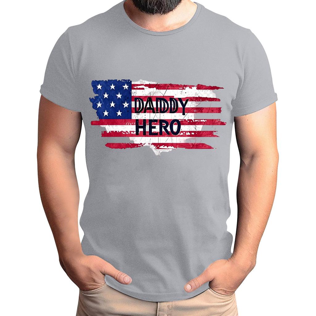 Мужская футболка с принтом флага, мужской свободный повседневный топ с короткими рукавами