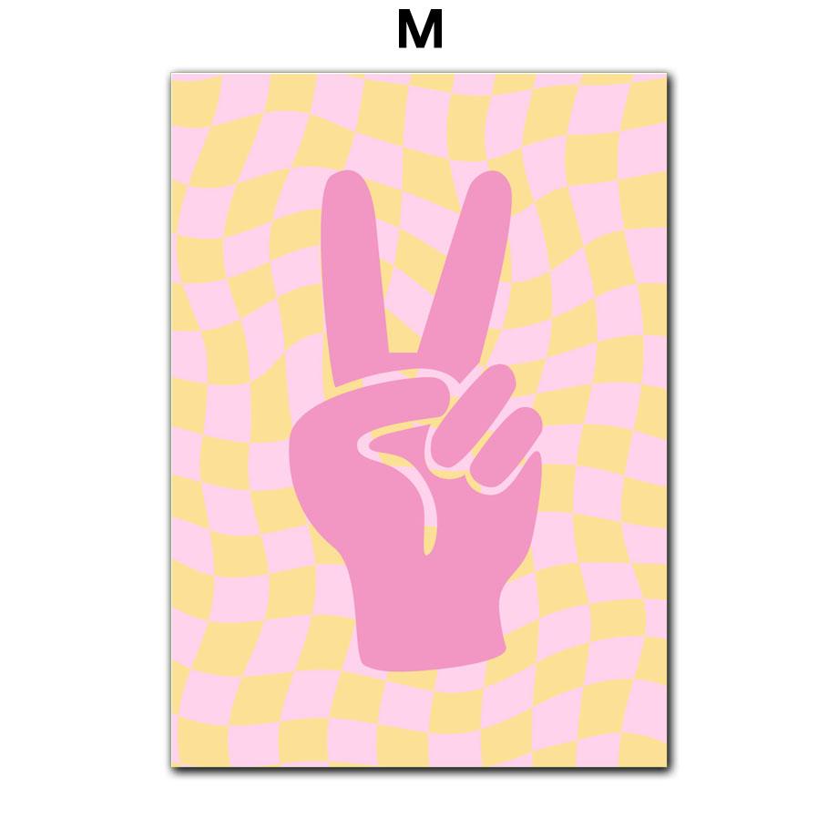 Groovy Leaf Matisse пастельные розовые постеры и принты, настенное искусство, ретро, ​​забавная картина на холсте, эстетический декор для комнаты колледжа