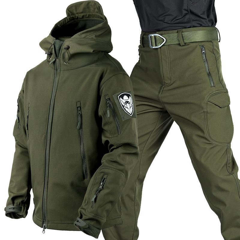 Outdoor Fishing Hiking Camping Tracksuits Winter Autumn Men's Fleece Jackets Waterproof Suits Coats Thermal Pants