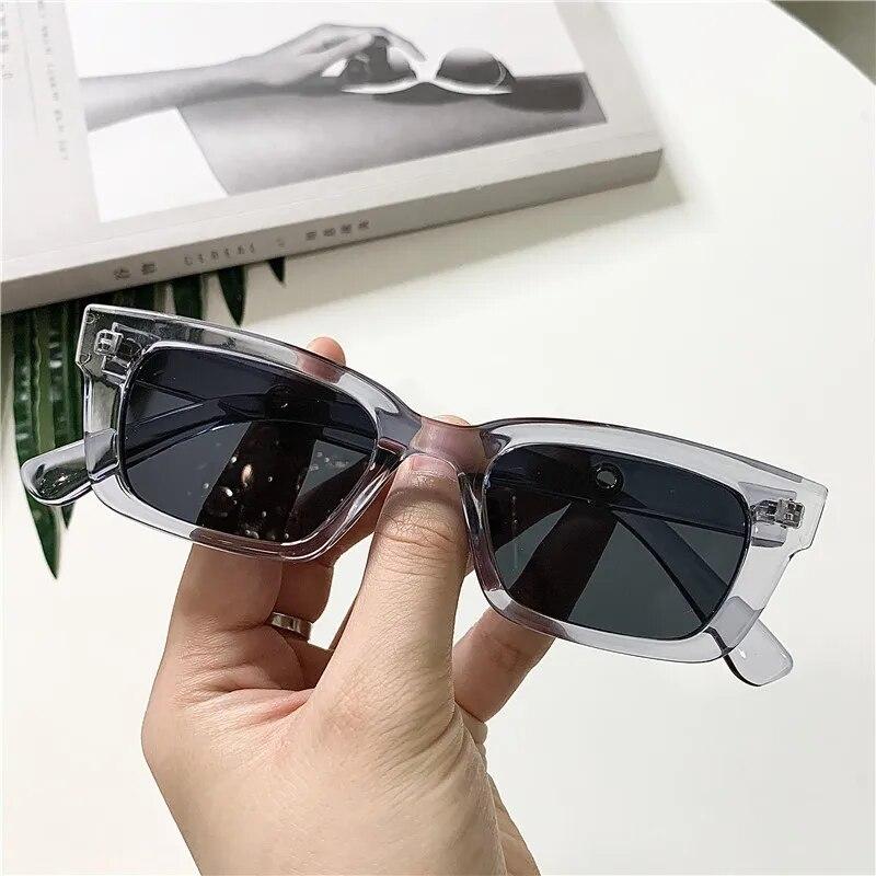 New Women Rectangle Vintage Sunglasses Designer Retro Points Sun Glasses Female Lady Eyeglass Cat Eye Driver Goggles