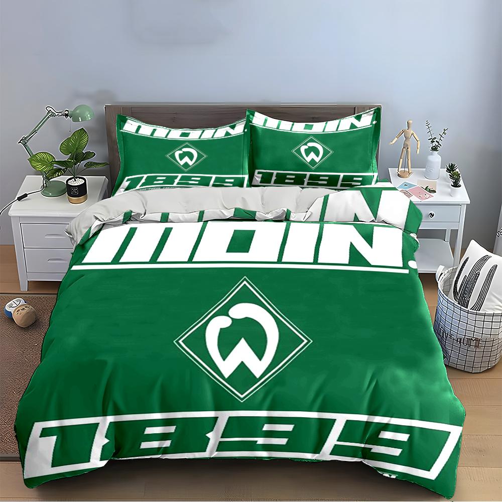 Green Sports Logo Bedding Set Bedding Duvet Cover Set Duvet Cover Pillowcases Home Decor (1 * Duvet Cover 2 * Pillowcases, without duvet insert)