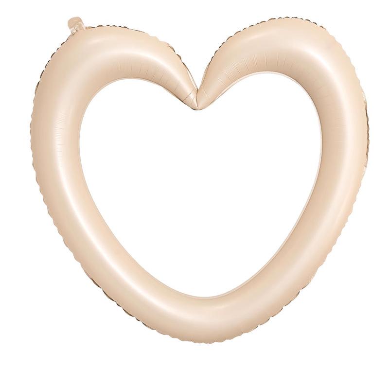 Love Balloon Decoration Hollow Out Big Love Photo Frame Aluminum Film Balloon Photo Props Boys And Girls Party Scene Arrangement