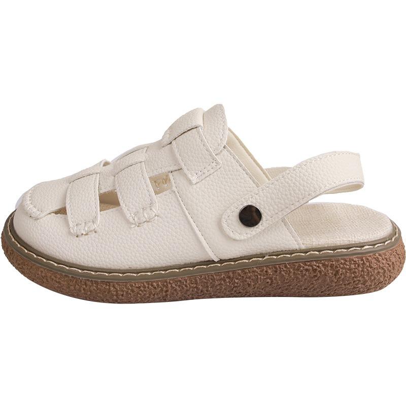 Casual Simple Baotou Thick Bottom Sandals Women's Summer White Hundred Roman Shoes
