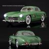 1/24 Mercedes-Benz 300SL Vintage Diecast Alloy Miniature Toy Car Model Pull Back Sound Light Classical Collection Gift for Boy